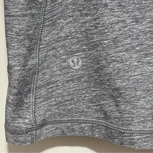Lululemon Race Your Pace 1/2 Zip Pullover Top 12 Grey Neon Yellow Long Sleeves - Picture 4 of 6